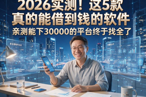 2026实测！这5款真的能借到钱的软件，亲测能下30000的平台终于找全了