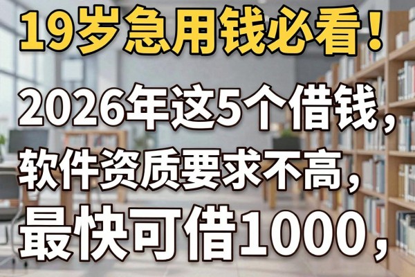 19岁急用钱必看!2026年这5个借钱软件资质要求不高,最快可借1000