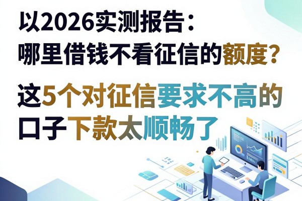 2026实测报告:哪里借钱不看征信的额度?这5个对征信要求不高的口子下款太顺畅了