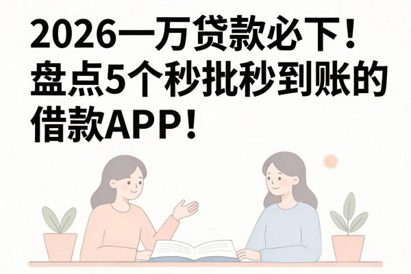 2026一万贷款必下!盘点5个秒批秒到账的借款APP