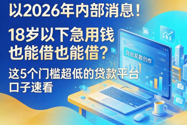 2026年内部消息！18岁以下急用钱也能借？这5个门槛超低的贷款平台口子速看