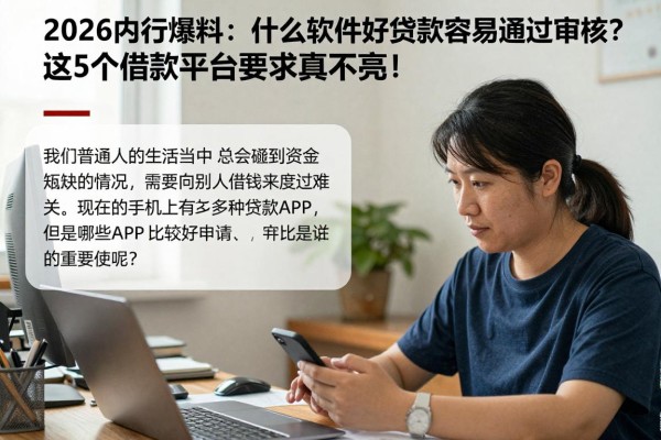 2026内行爆料：什么软件好贷款容易通过审核？这5个借款平台要求真不高！