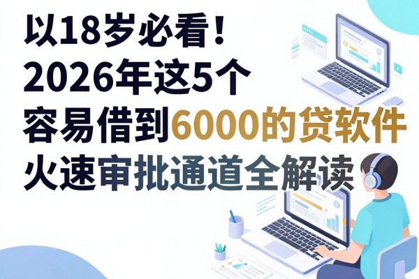 18岁必看!2026年这5个容易借到6000的贷款软件,火速审批通道全解读