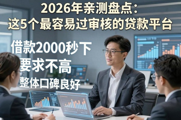 2026年亲测盘点:这5个最容易过审核的贷款平台,借款2000秒下、要求不高且整体口碑良好!