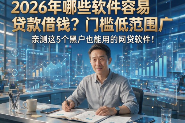2026年哪些软件容易贷款借钱？门槛低范围广，亲测这5个黑户也能用的网贷软件！