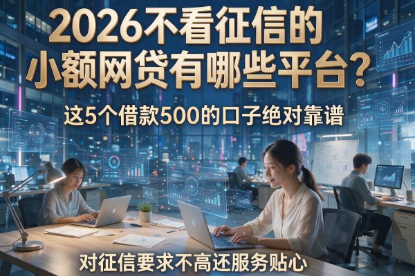 2026不看征信的小额网贷有哪些平台？这5个借款500的口子绝对靠谱，对征信要求不高还服务贴心