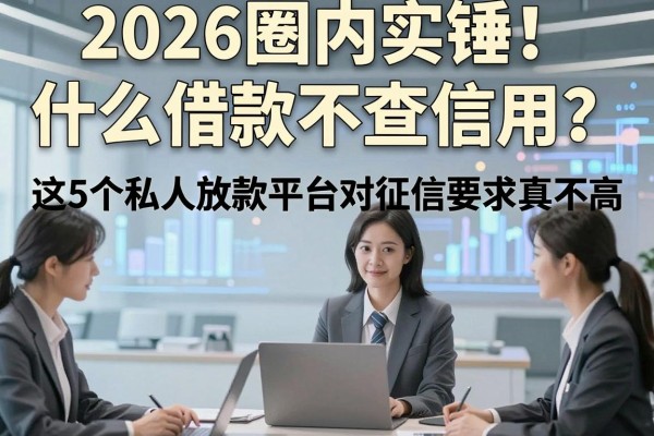 2026圈内实锤！什么借款不查信用？这5个私人放款平台对征信要求真不高