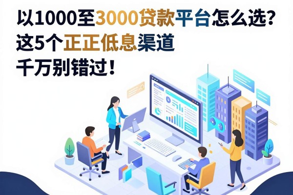 1000至3000贷款平台怎么选?这5个正规低息渠道千万别错过!