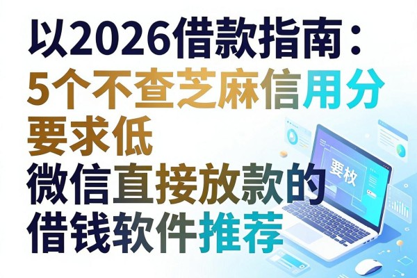 2026借款指南:5个不查芝麻信用分、要求低、微信直接放款的借钱软件推荐