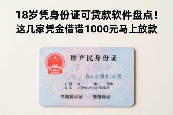 18岁凭身份证可贷款软件盘点!这几家凭身份证借钱1000元马上放款