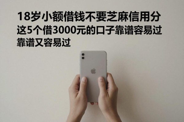 18岁小额借钱不要芝麻信用分,这5个借3000元的口子靠谱又容易过