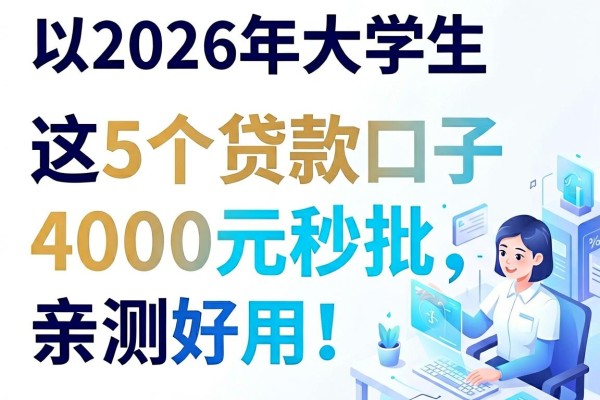2026年大学生可以借钱的平台盘点:这5个贷款口子4000元秒批,亲测好用!