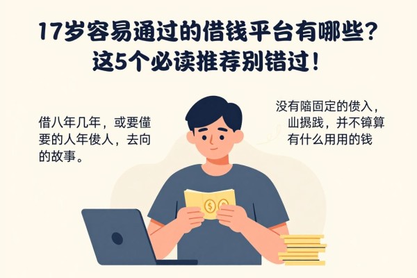 17岁容易通过的借钱平台有哪些？这5个必读推荐别错过！