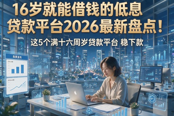 16岁就能借钱的低息贷款平台2026最新盘点！这5个满十六周岁贷款平台稳下款