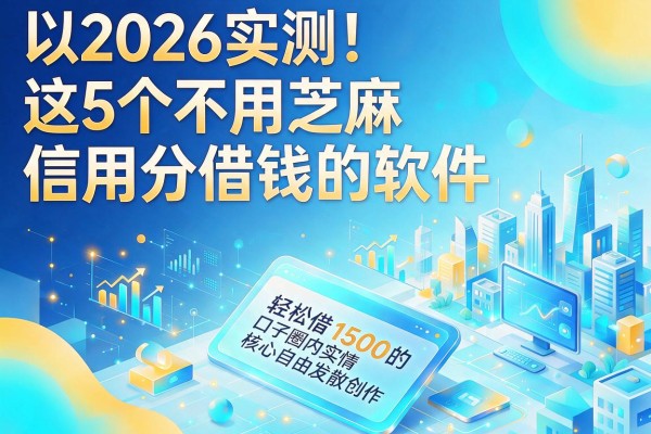 2026实测！这5个不用芝麻信用分借钱的软件，轻松借1500的口子圈内实情