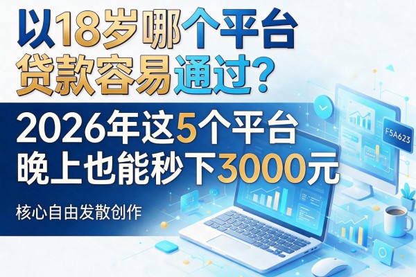 18岁哪个平台贷款容易通过？2026年这5个平台晚上也能秒下3000元