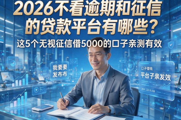 2026不看逾期和征信的贷款平台有哪些？这5个无视征信借5000的口子亲测有效