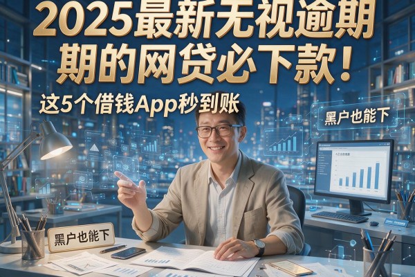 2025最新无视逾期的网贷必下款！这5个借钱App秒到账，黑户也能下