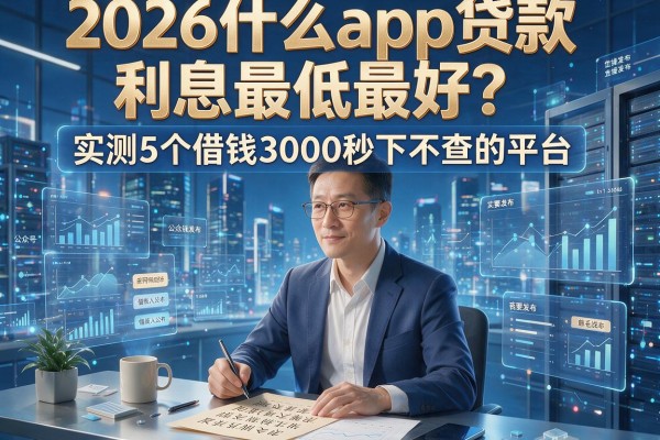 2026什么app贷款利息最低最好？实测5个借钱3000秒下不查的平台