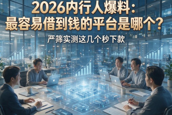 2026内行人爆料：最容易借到钱的平台是哪个？严筛实测这几个秒下款！