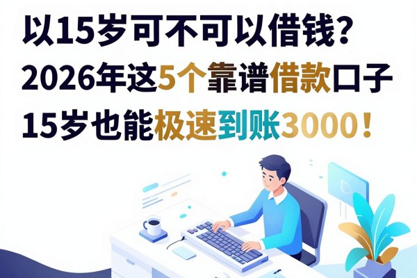 15岁可不可以借钱?2026年这5个靠谱借款口子,15岁也能极速到账3000!
