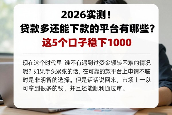 2026实测！贷款多还能下款的平台有哪些？这5个口子稳下1000