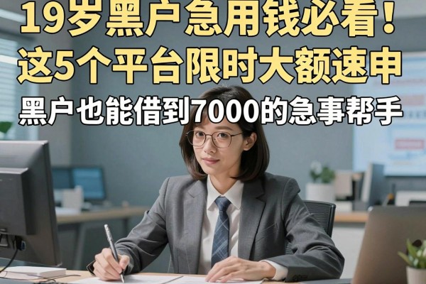 19岁黑户急用钱必看!这5个平台限时大额速申,黑户也能借到7000的急事帮手