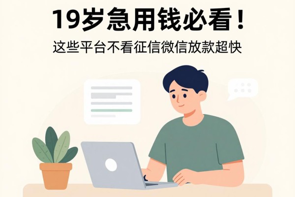 19岁急用钱必看！这些平台不看征信微信放款超快，附真实下款感受