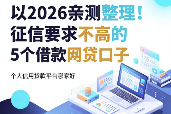 2026亲测整理！征信要求不高的5个借款网贷口子，个人信用贷款平台哪家好通过一看便知
