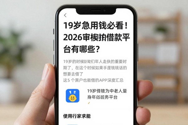 19岁急用钱必看!2026审核超快的借款平台有哪些?这5个黑户也能借的APP深度汇总