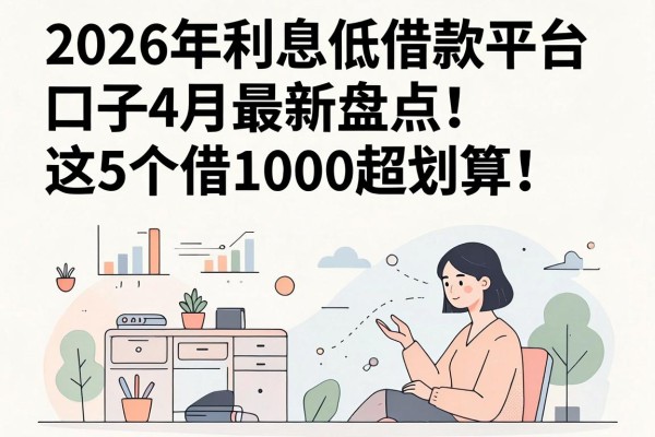2026年利息低借款平台口子4月最新盘点!这5个借1000超划算