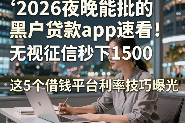 2026夜晚能批的黑户贷款app速看!无视征信秒下1500,这5个借钱平台利率技巧曝光