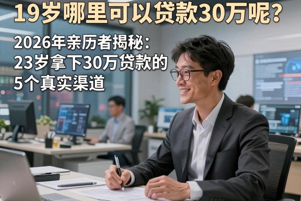 19岁哪里可以贷款30万呢?2026年亲历者揭秘:23岁拿下30万贷款的5个真实渠道