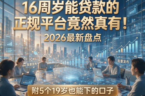 16周岁能贷款的正规平台竟然真有！2026最新盘点，附5个19岁也能下的口子