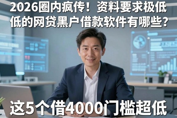 2026圈内疯传!资料要求极低的网贷黑户借款软件有哪些?这5个借4000门槛超低
