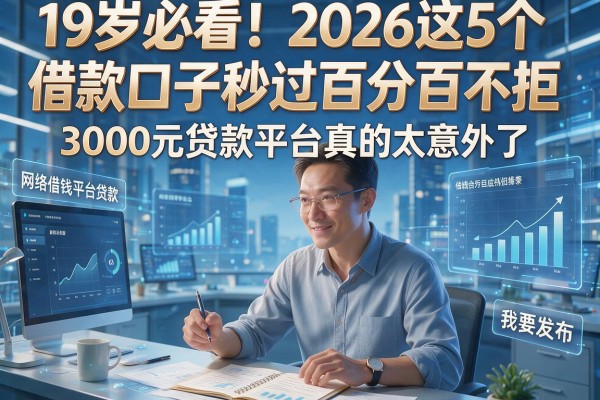 19岁必看！2026这5个借款口子秒过百分百不拒，3000元贷款平台真的太意外了