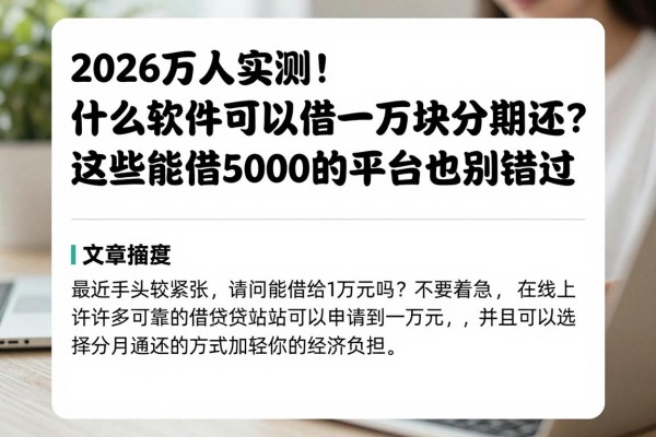 2026万人实测!什么软件可以借一万块分期还?这些能借5000的平台也别错过
