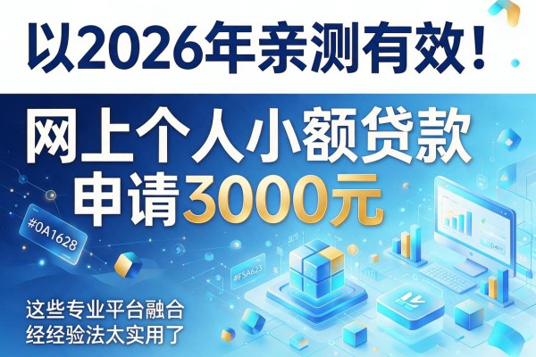 2026年亲测有效！网上个人小额贷款申请3000元，这些专业平台融合经验法太实用了