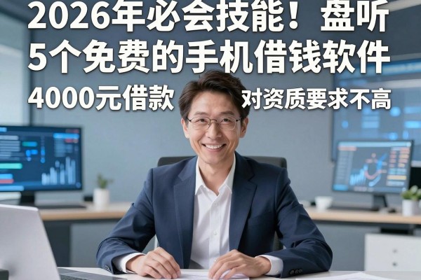 2026年必会技能!盘点5个免费的手机借钱软件,4000元借款对资质要求不高