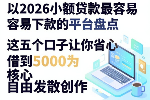2026小额贷款最容易下款的平台盘点,这五个口子让你省心借到5000