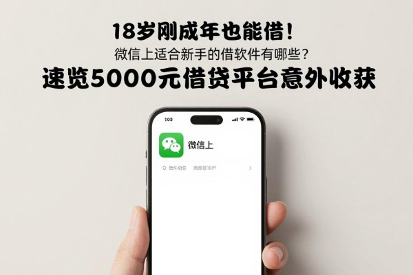 18岁刚成年也能借！微信上适合新手的借钱软件有哪些？速览5000元借款平台意外收获