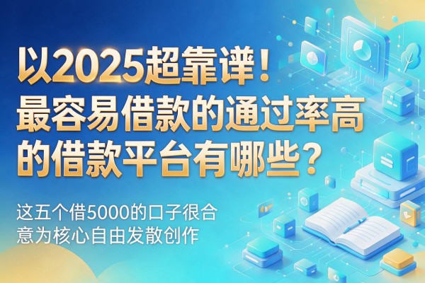 2025超靠谱！最容易借款的通过率高的借款平台有哪些？这五个借5000的口子很合意