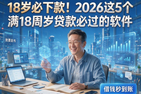 18岁必下款！2026这5个满18周岁贷款必过的软件，借钱秒到账