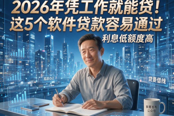 2026年凭工作就能贷！这5个软件贷款容易通过、利息低额度高