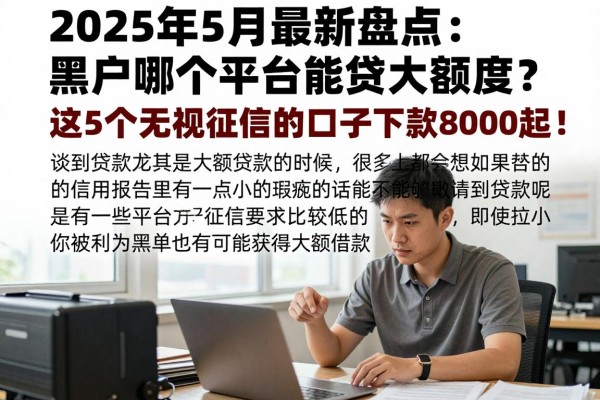 2025年5月最新盘点：黑户哪个平台能贷大额度？这5个无视征信的口子下款8000起！