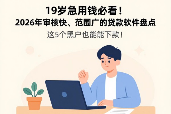 19岁急用钱必看！2026年审核快、范围广的贷款软件盘点，这5个黑户也能下款！