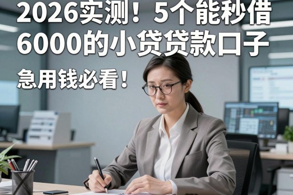 2026实测!5个能秒借6000的小贷贷款口子,急用钱必看