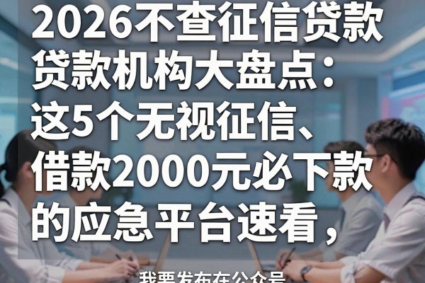 2026不查征信贷款机构大盘点:这5个无视征信、借款2000元必下款的应急平台速看