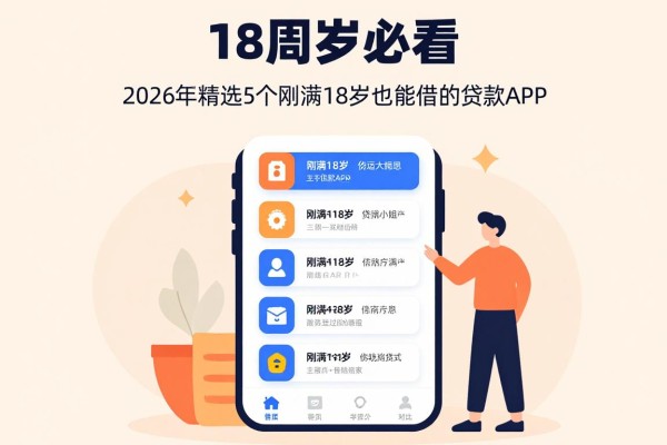 18周岁必看！2026年精选5个刚满18岁也能借的贷款APP