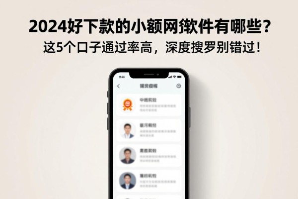 2024好下款的小额网贷软件有哪些?这5个口子通过率高,深度搜罗别错过!